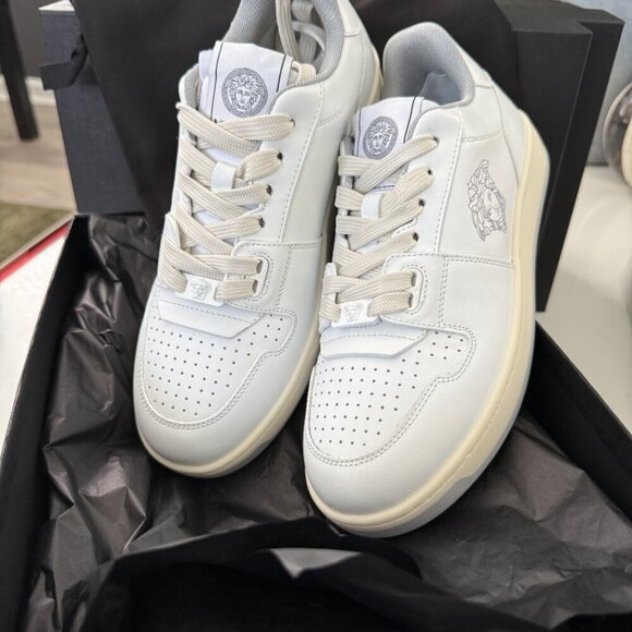 Versace Medusa White Leather Women's Sneaker Shoe, 1014316, 38 or 39 - Picture 5 of 15